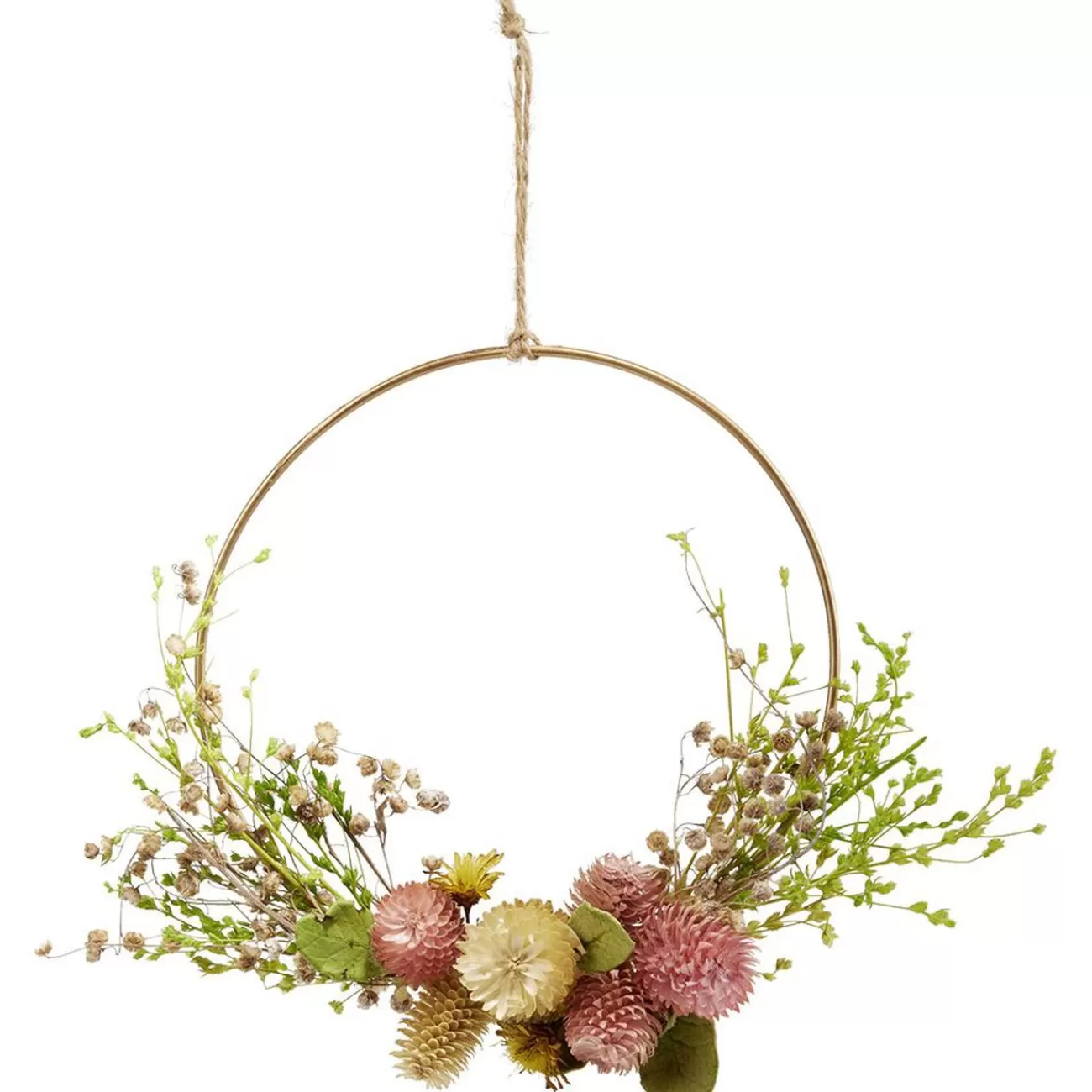 Gifi Anneau à suspendre déco fleurs séchées H16cm< Décoration Sapin