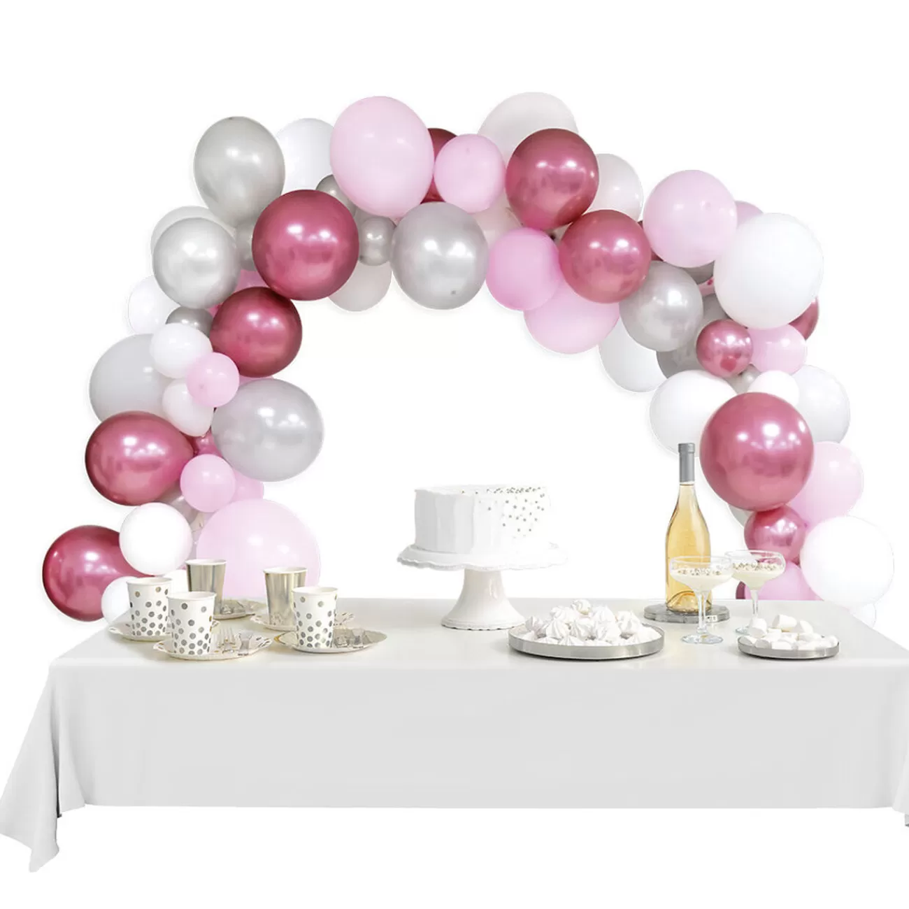 Gifi Arche à ballons blanc et rose 5m - x60 Sale