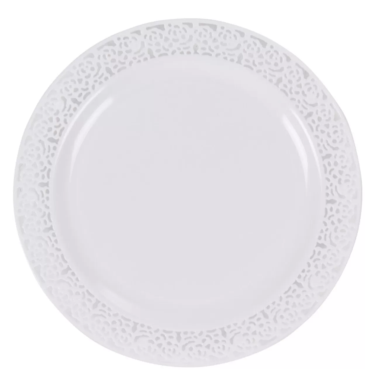 Gifi Assiette à dessert blanche contour avec motifs en relief x6 Cheap