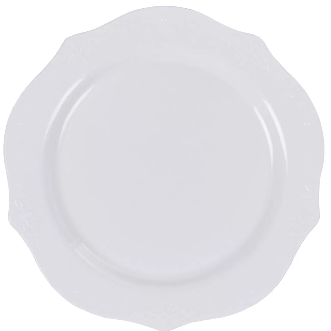 Gifi Assiette à dessert blanche contour design antique x6 Cheap