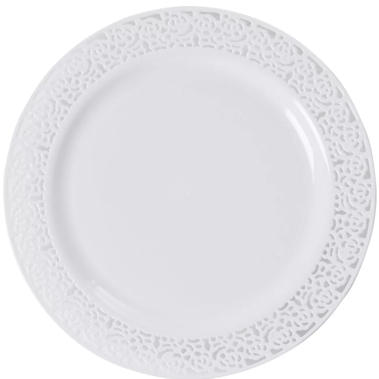 Gifi Assiette plate blanche contour avec motifs en relief x6 Best Sale