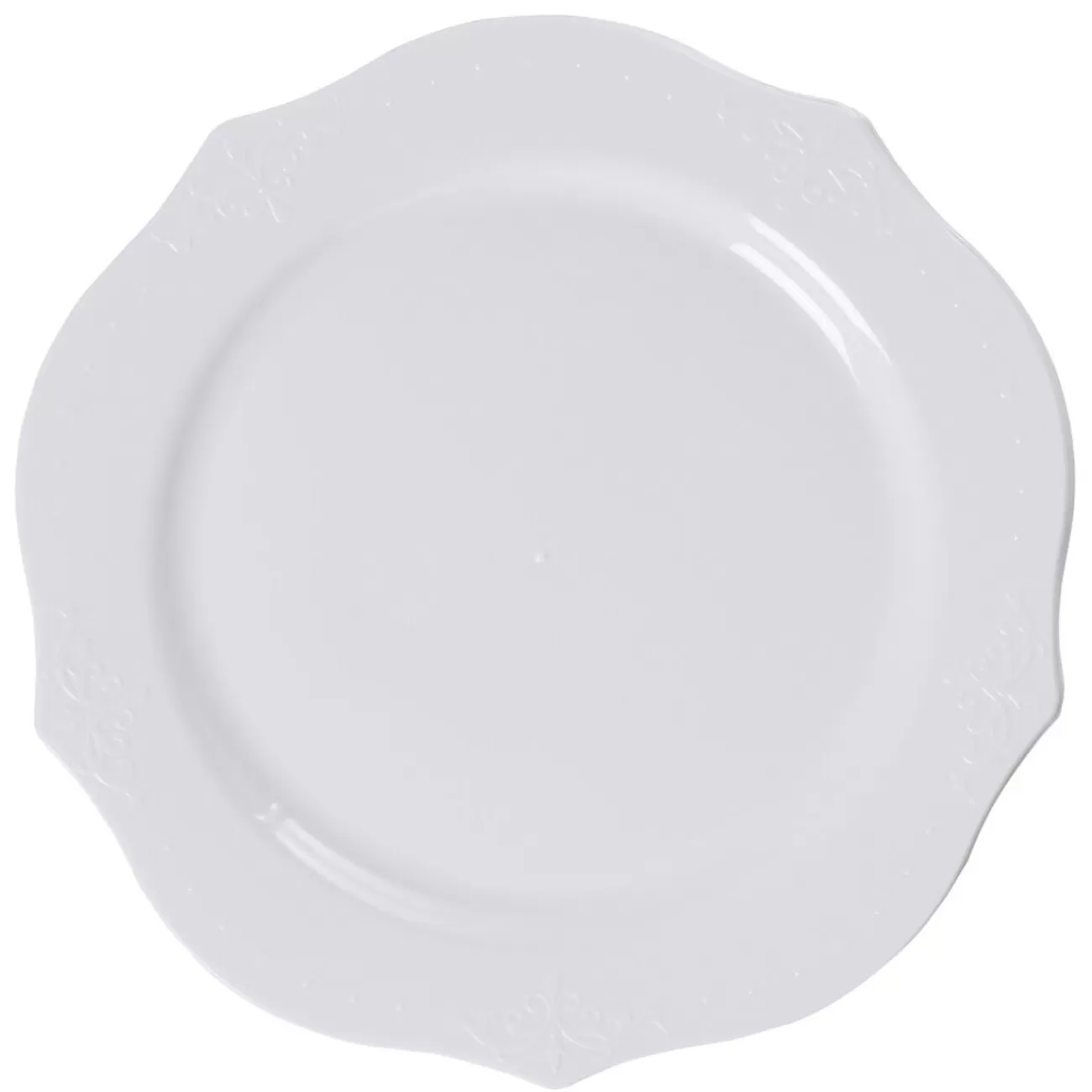 Gifi Assiette plate blanche contour design antique x6 Online