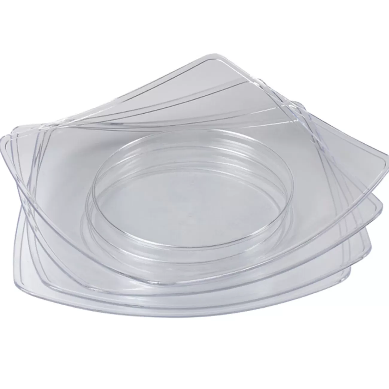 Gifi Assiette plate plastique transparente x4 Fashion