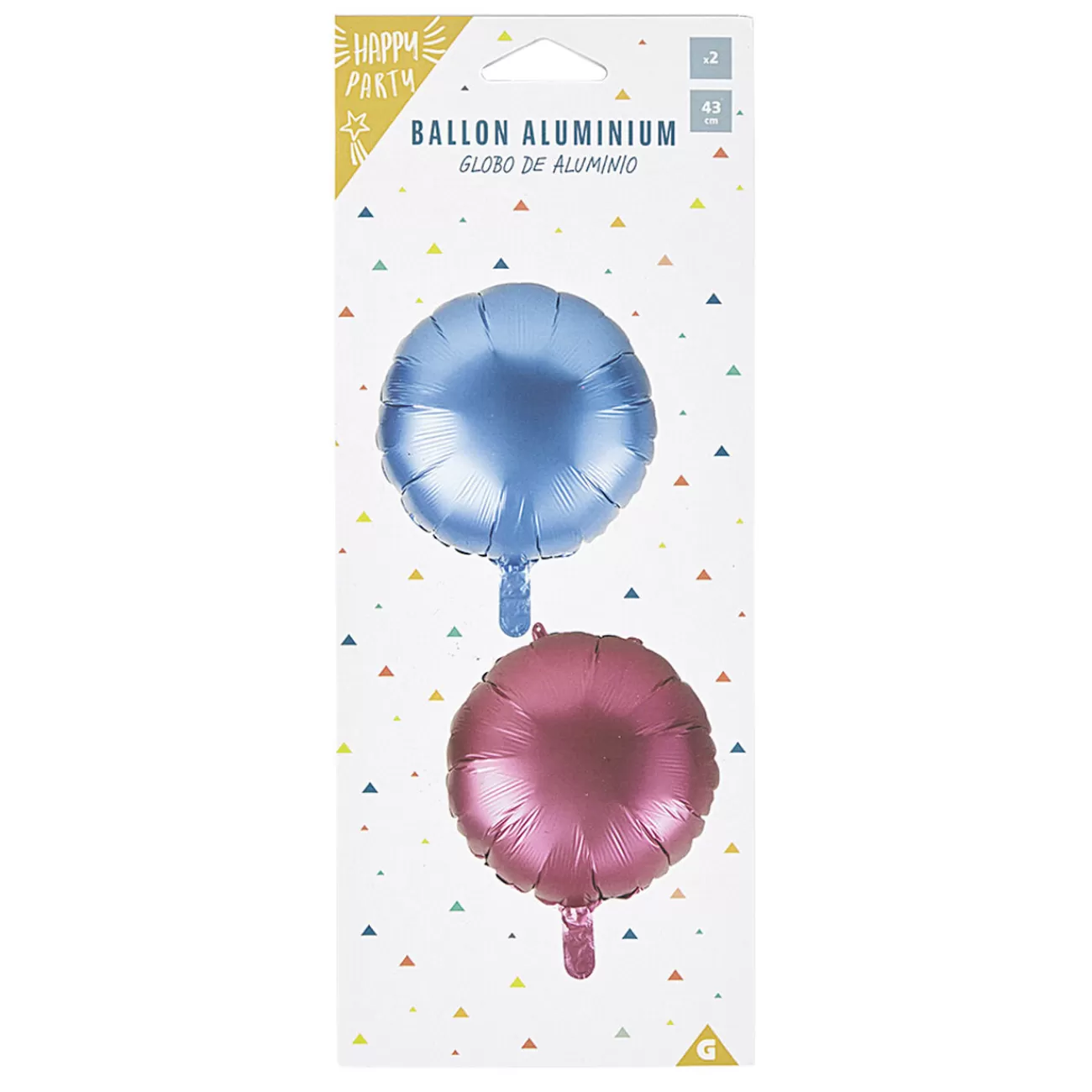 Gifi Ballon aluminium bleu et rose x 2 Clearance