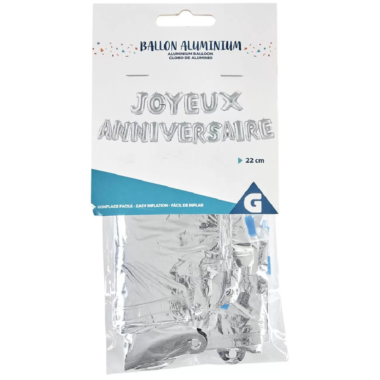 Gifi Ballon JOYEUX ANNIVERSAIRE en aluminium doré/argenté Best Sale