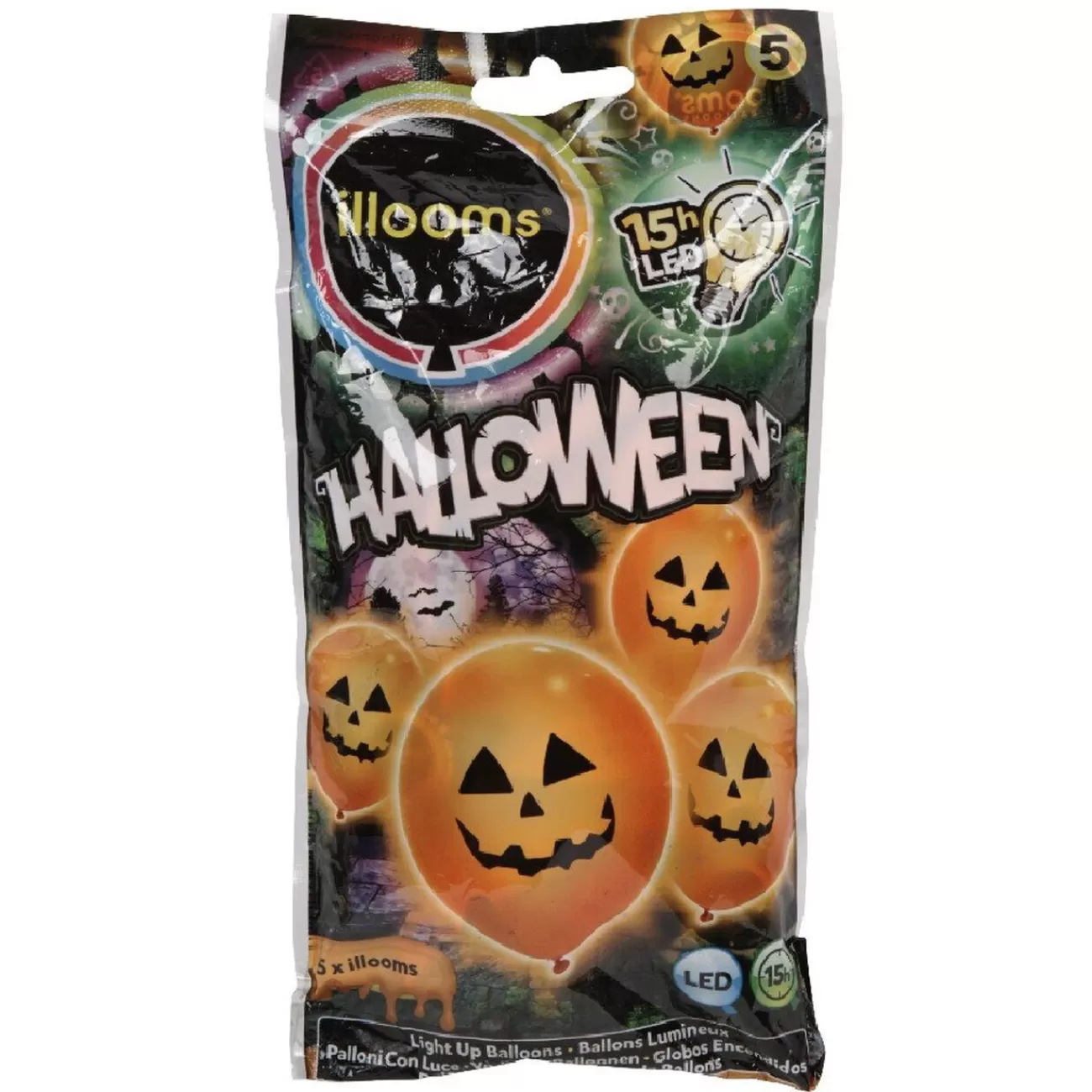 Gifi Ballon led Halloween Citrouille X5 New