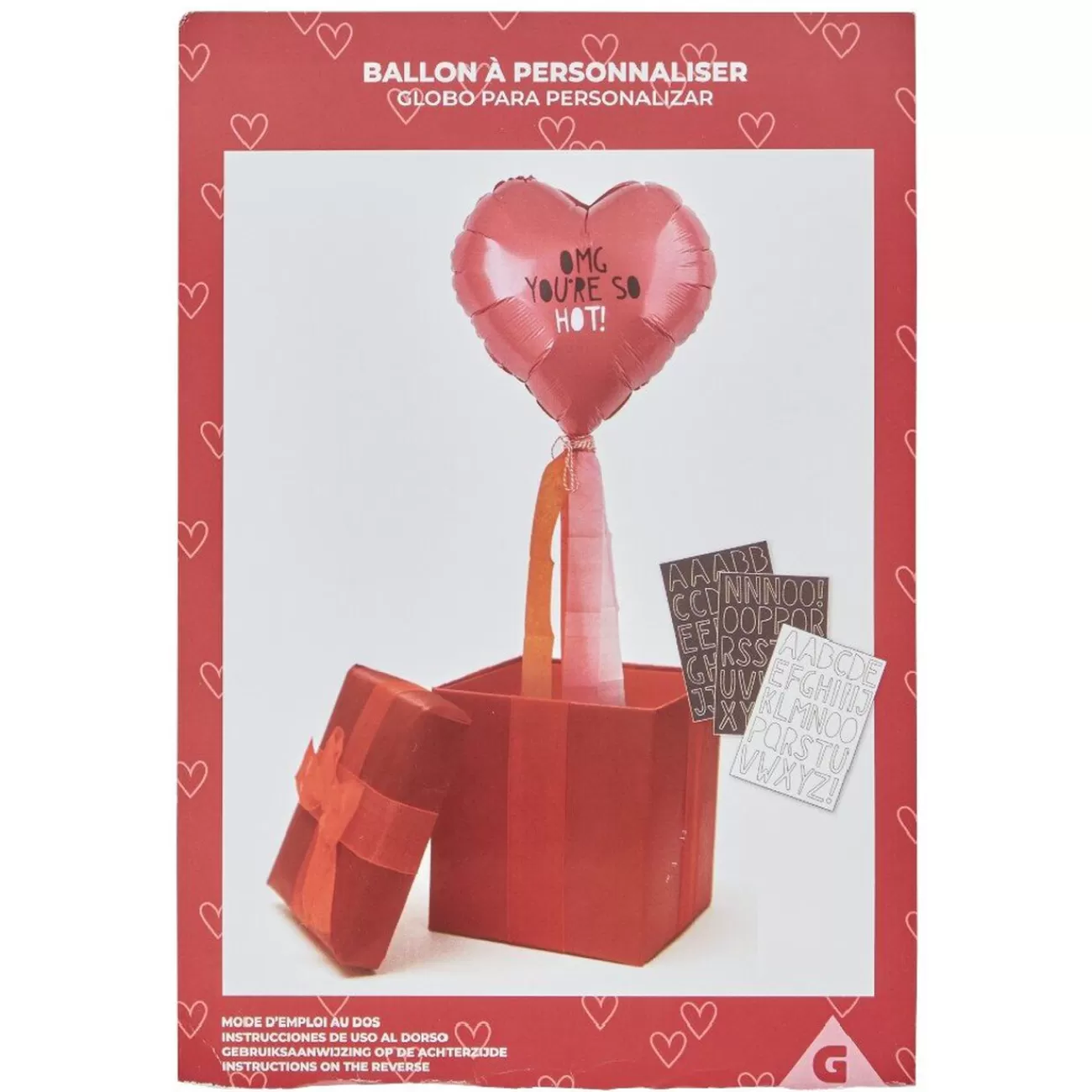 Gifi Ballon Saint Valentin forme coeur lettres personnalisables Shop