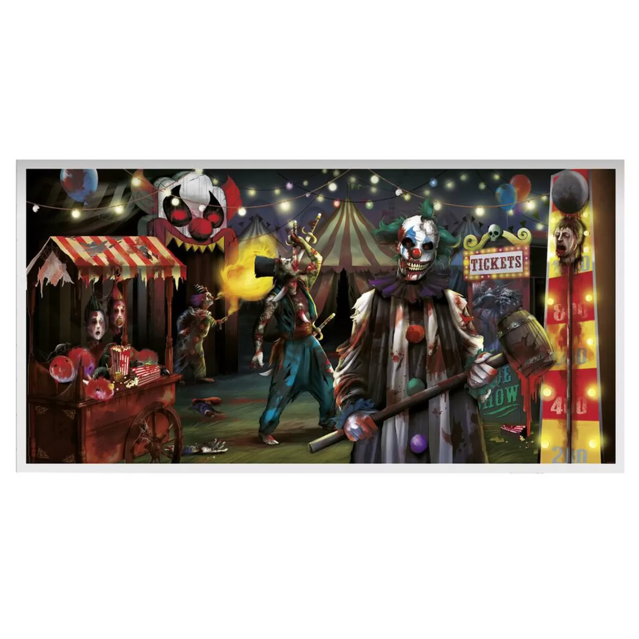 Gifi Bannière Halloween clown effrayant 165x83cm Clearance