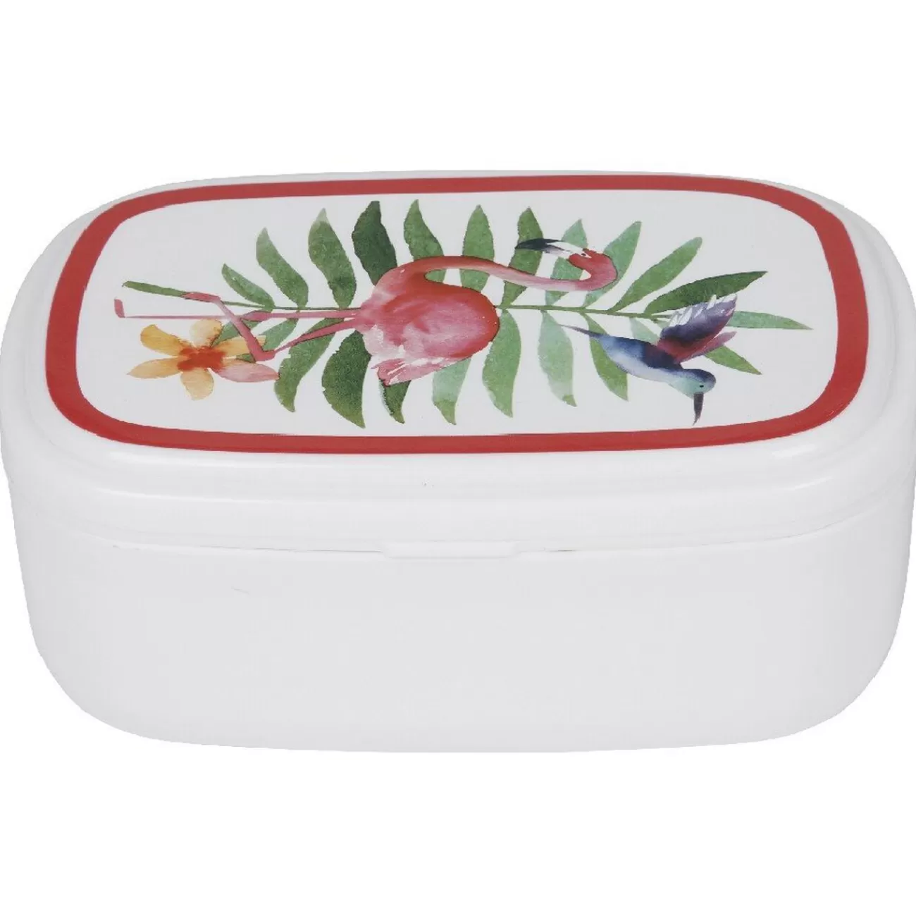 Gifi Bento blanc décor fleurs et feuilles Shop