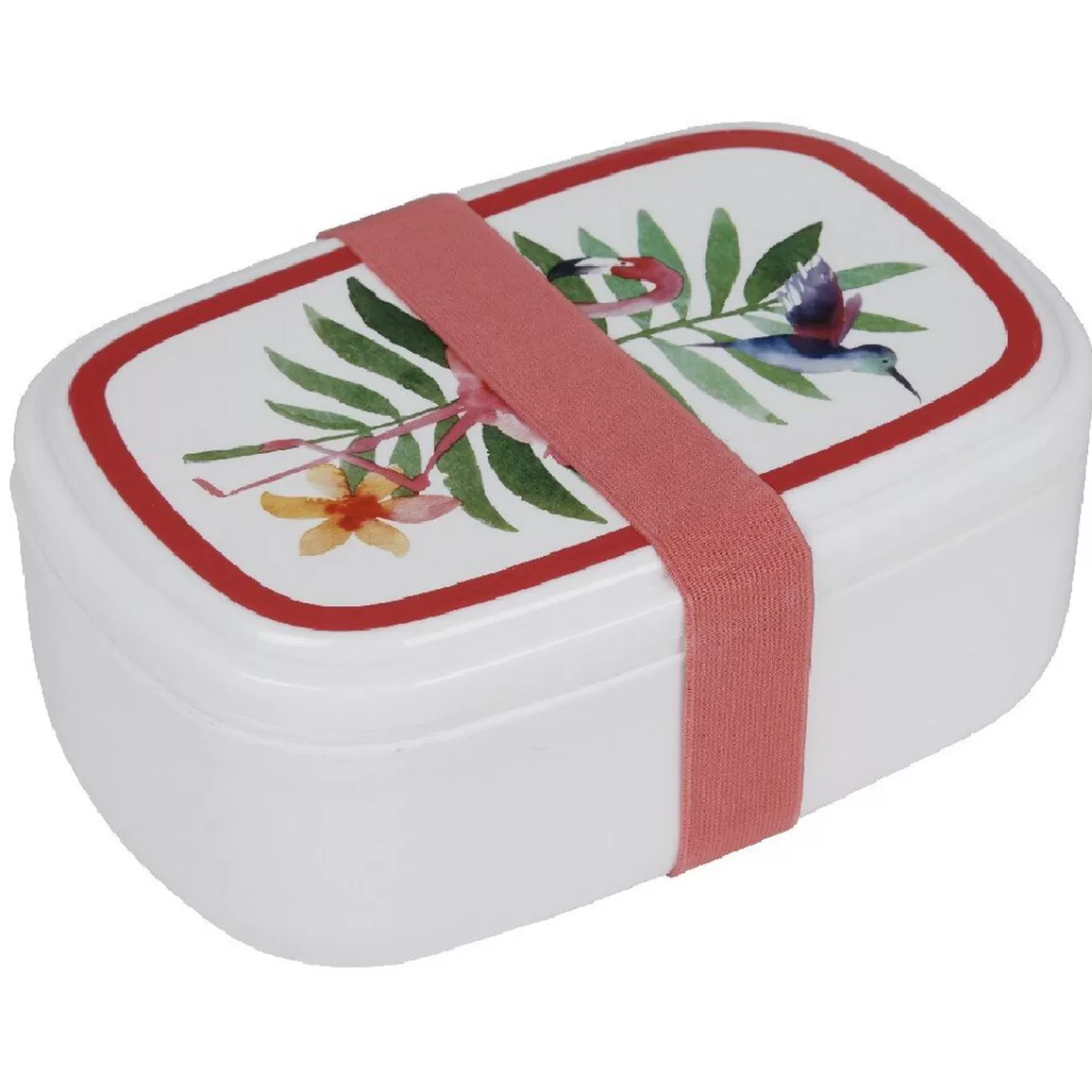 Gifi Bento blanc décor fleurs et feuilles Shop