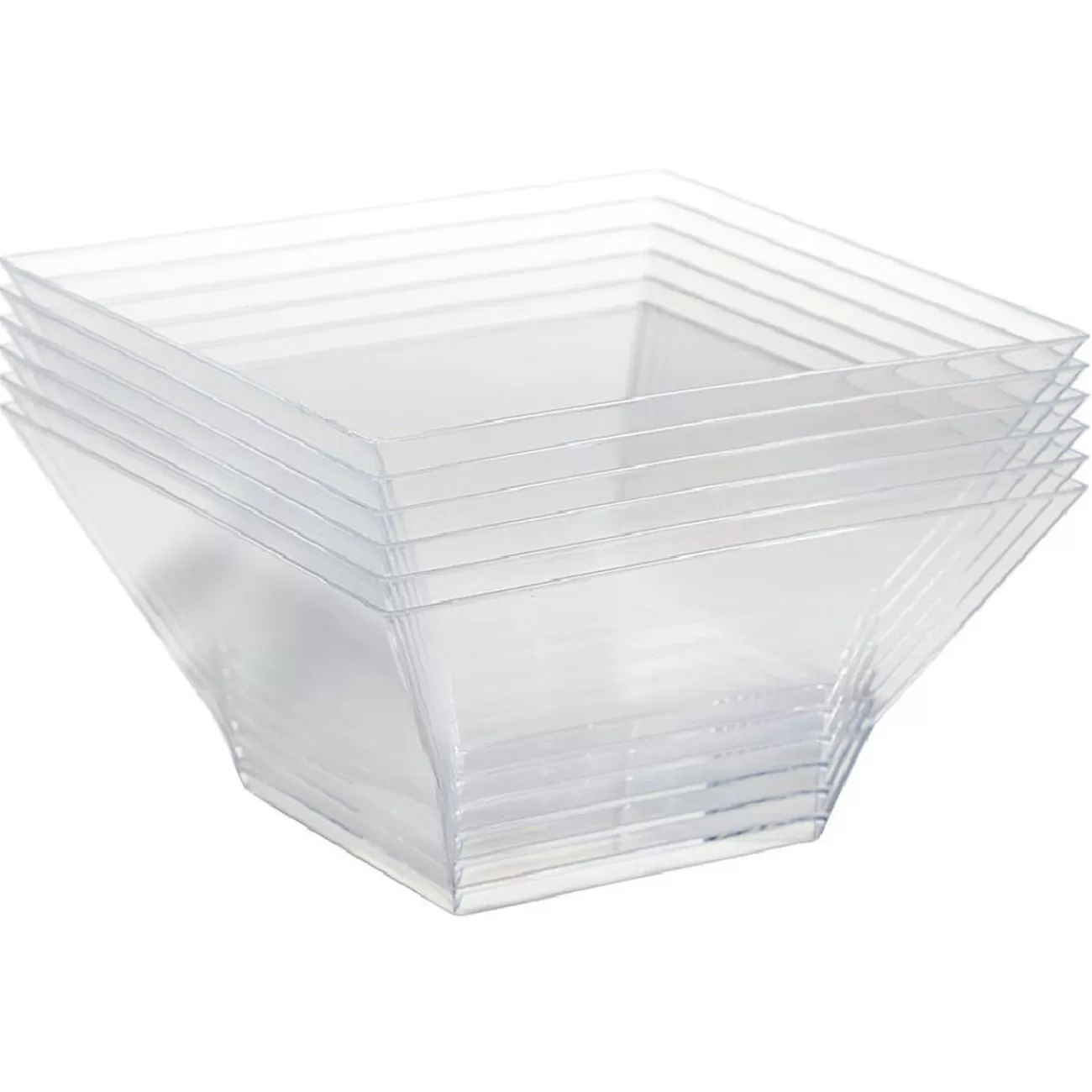 Gifi Bol plastique carré transparent 12,4x12,4xH6,4 cm x12 Fashion