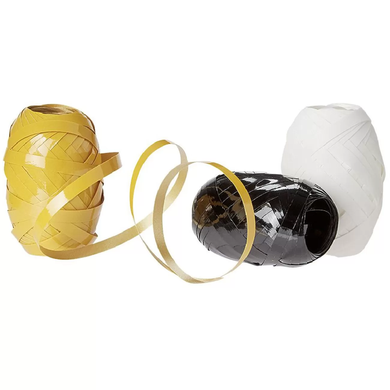 Gifi Bolduc Noël blanc noir et jaune 10m x3< Loisirs Créatifs Et Emballage Cadeau