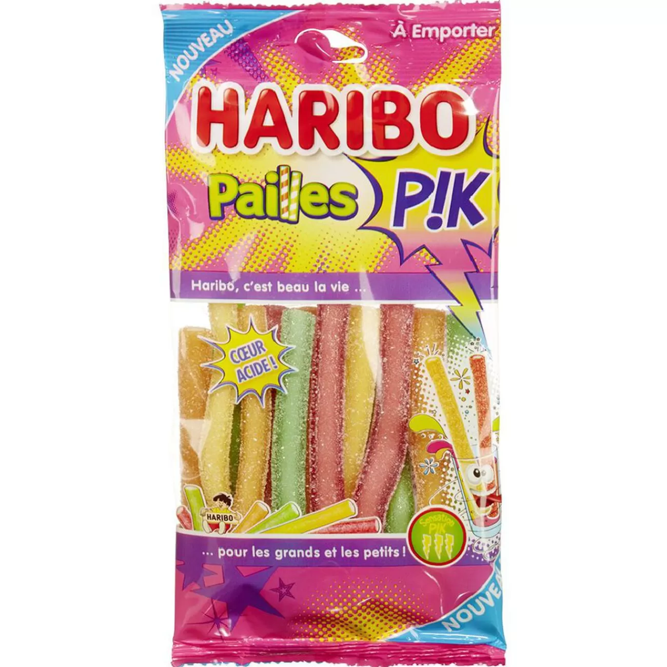 Gifi Bonbons Haribo Pailles pik coeur acide Store