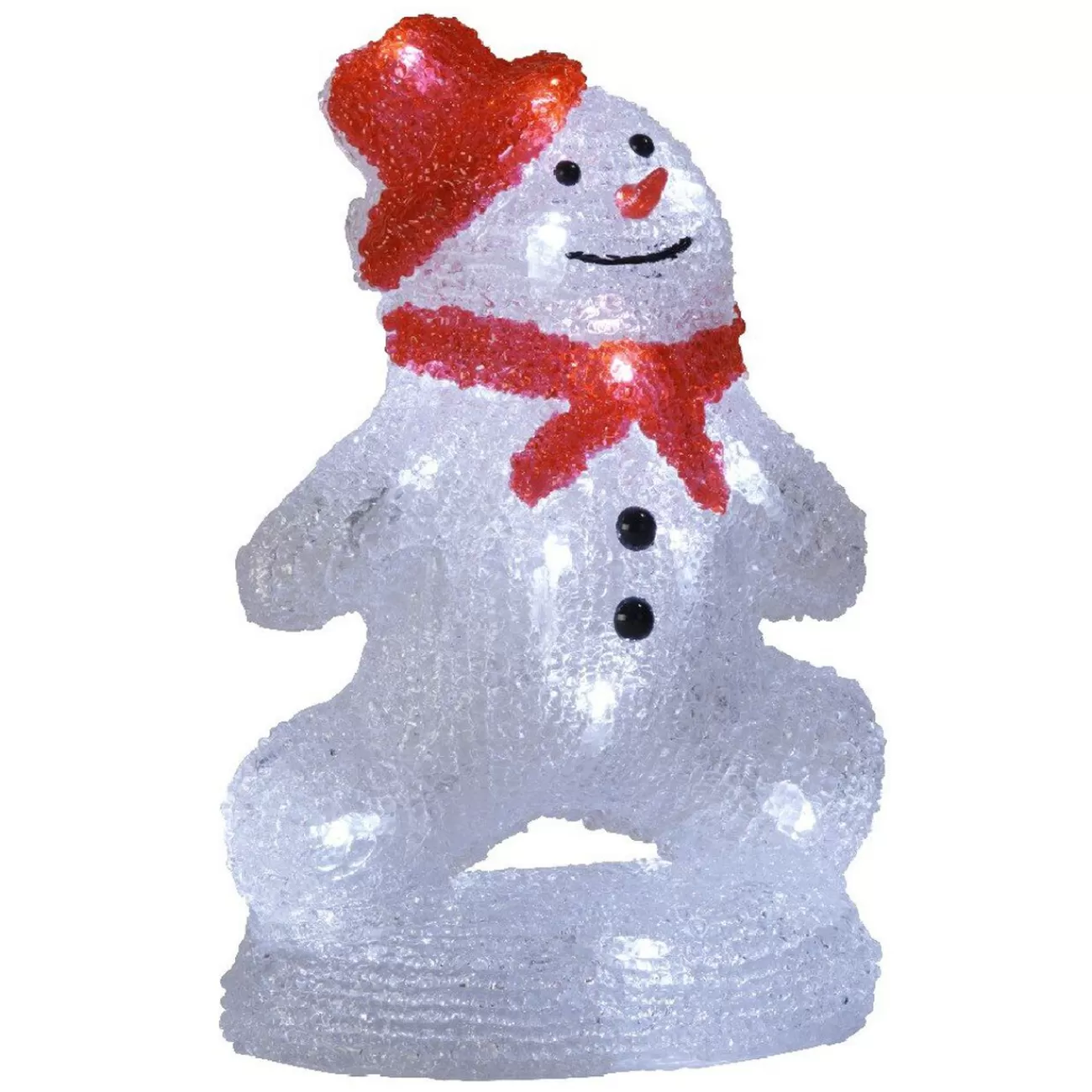 Gifi Bonhomme de neige 2D lumineux rouge et blanc< Décoration Extérieure De Noël