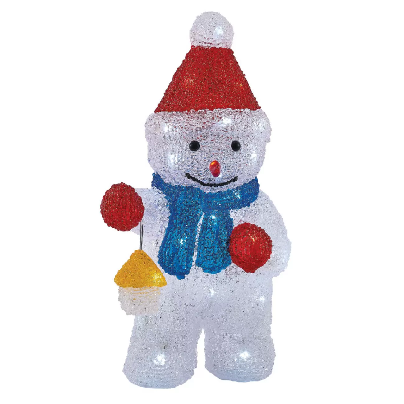 Gifi Bonhomme de neige lumineux 30 led déco Noël< Décoration Extérieure De Noël