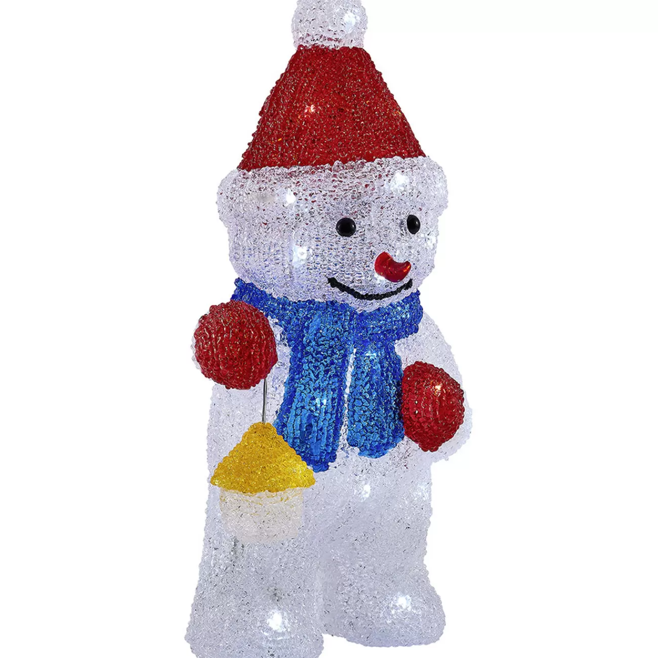 Gifi Bonhomme de neige lumineux 30 led déco Noël< Décoration Extérieure De Noël