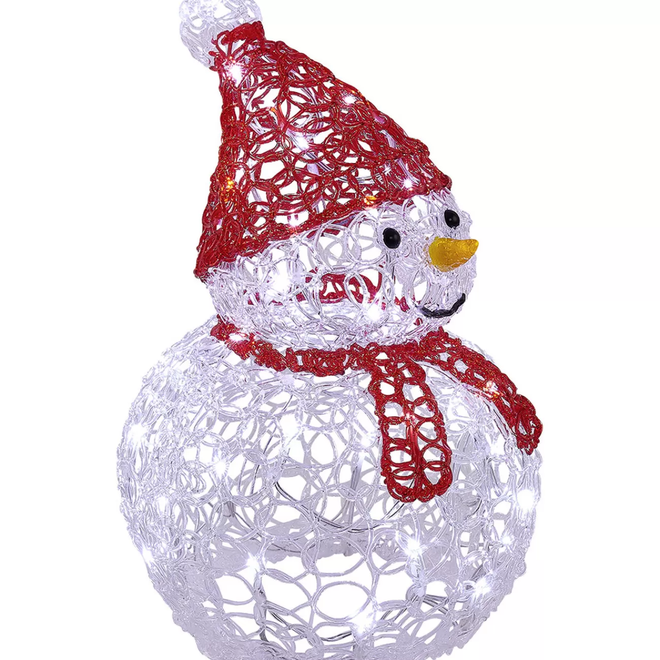 Gifi Bonhomme de neige lumineux 35 LED déco Noël< Décoration Extérieure De Noël