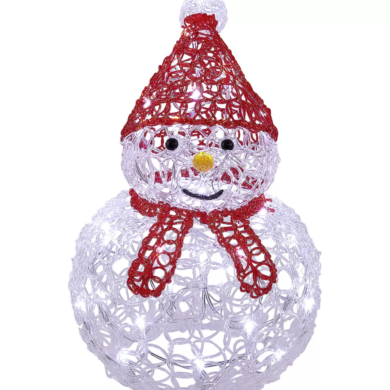 Gifi Bonhomme de neige lumineux 35 LED déco Noël< Décoration Extérieure De Noël