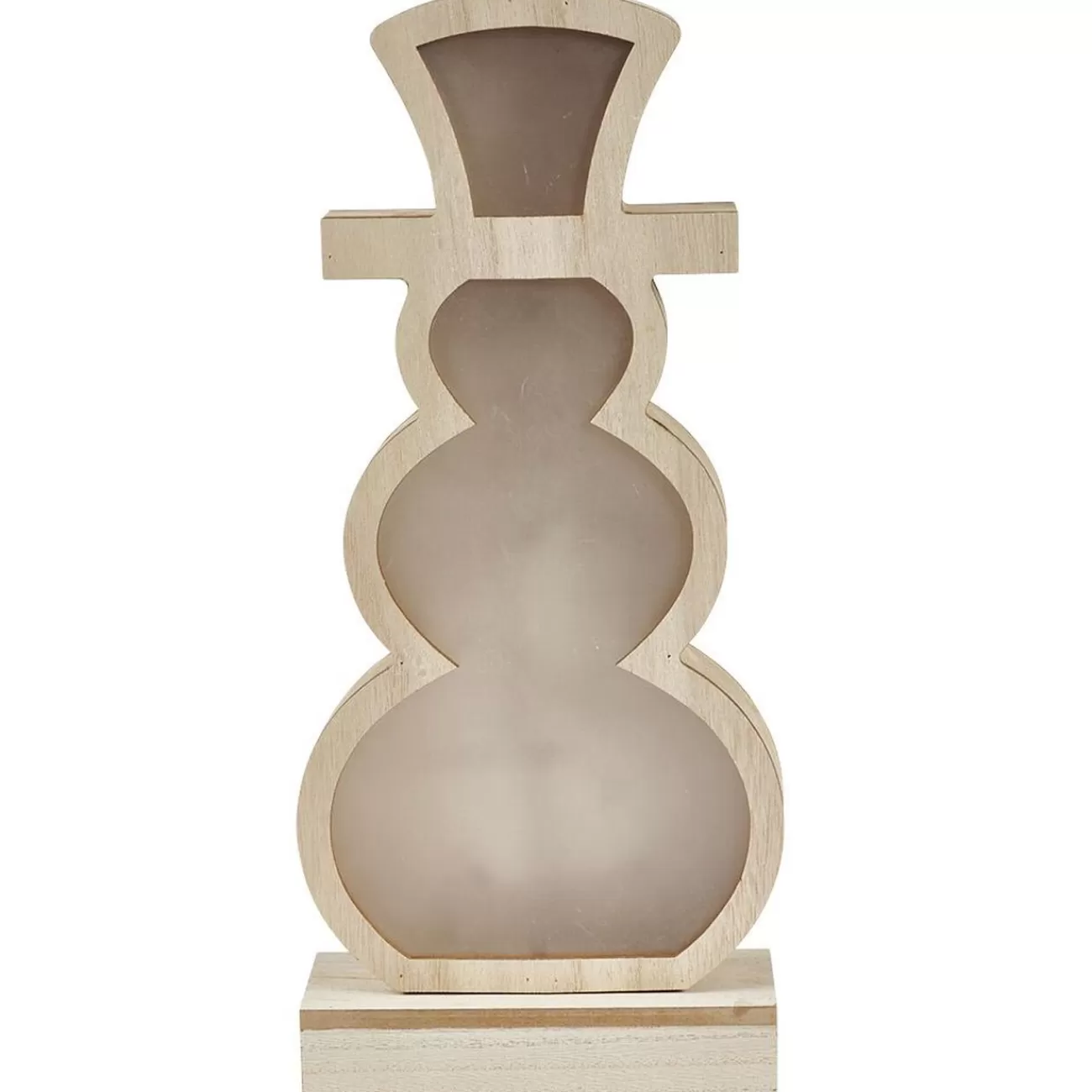 Gifi Bonhomme de neige lumineux en bois à poser H33cm< Décoration Intérieure De Noël