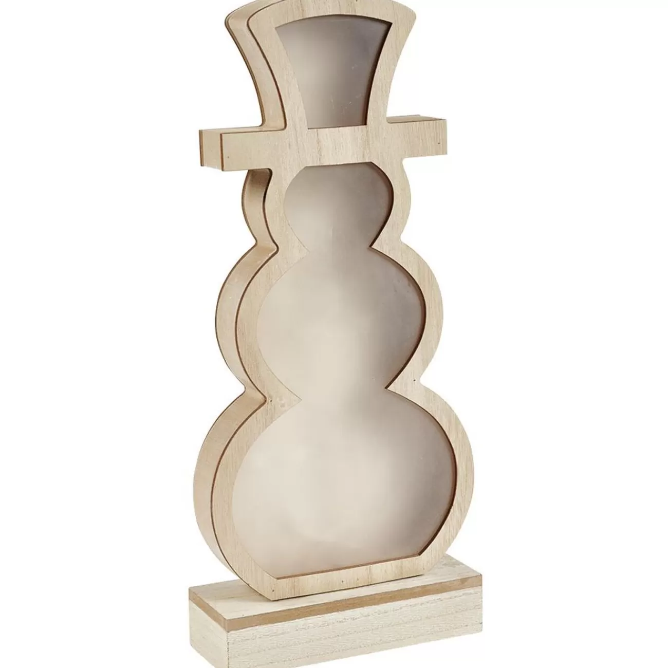 Gifi Bonhomme de neige lumineux en bois à poser H33cm< Décoration Intérieure De Noël