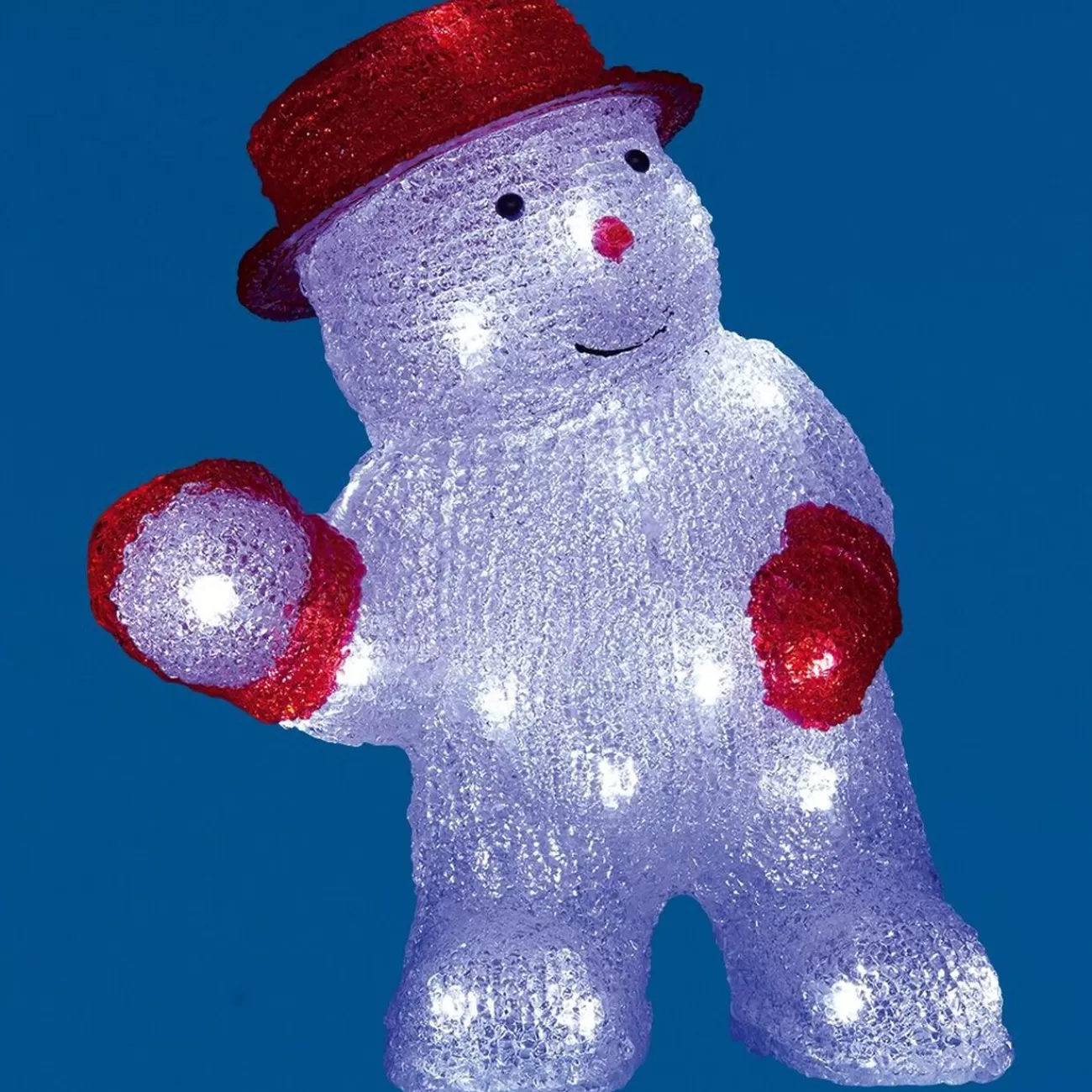 Gifi Bonhomme de neige Noël lumineux h.28 cm< Décoration Extérieure De Noël