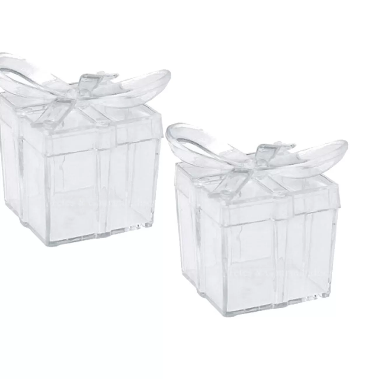 Gifi Boîte forme cadeau transparent x2 Cheap