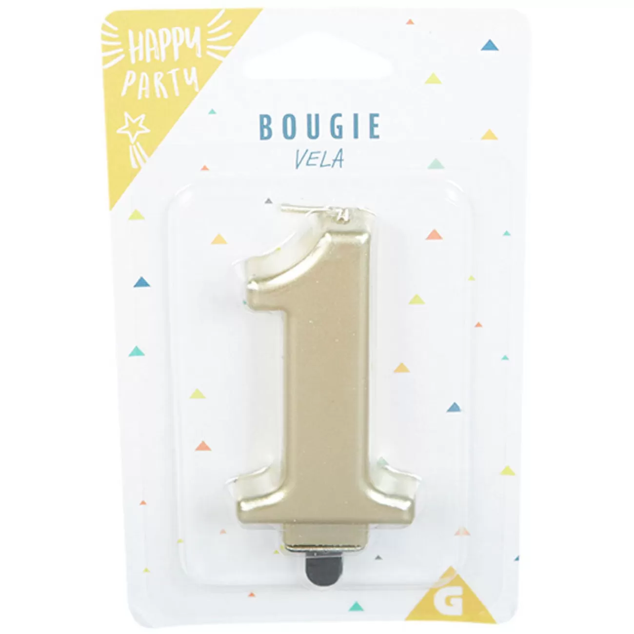 Gifi Bougie anniversaire chiffre 1 mat doré Clearance