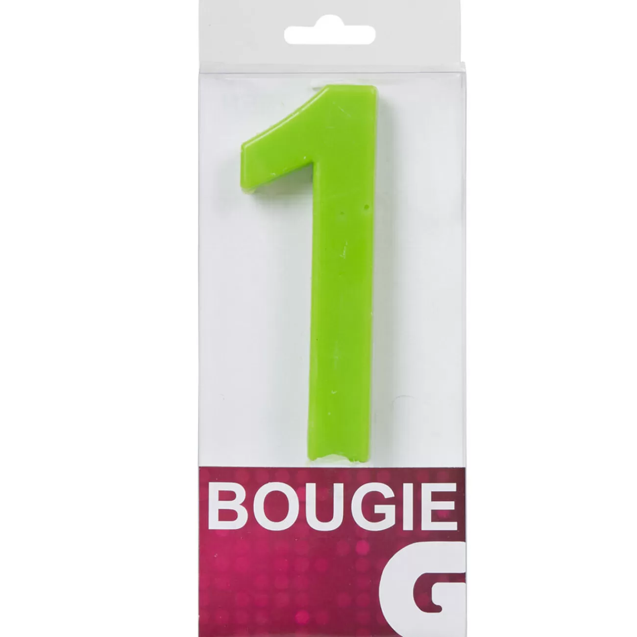 Gifi Bougie anniversaire chiffre 1 vert Shop