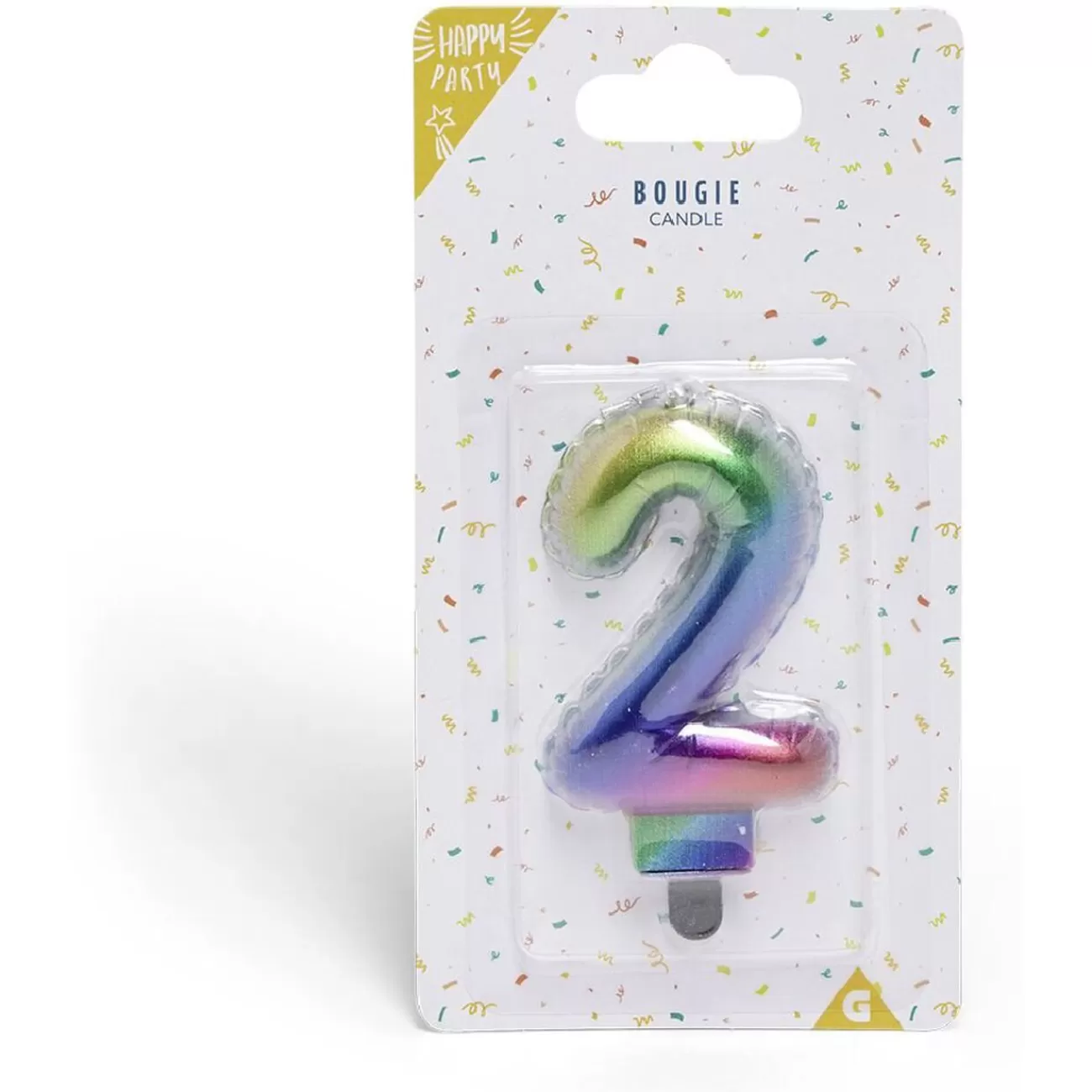 Gifi Bougie anniversaire chiffre 2 iridescent Cheap