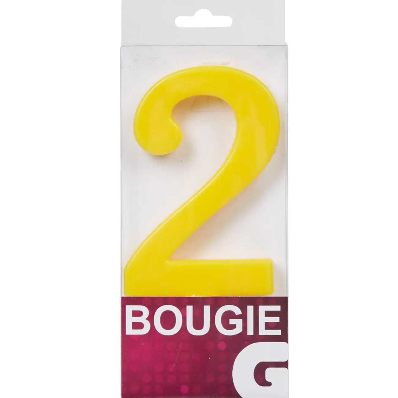 Gifi Bougie anniversaire chiffre 2 jaune Sale