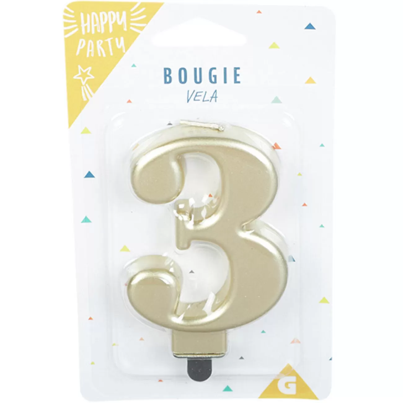 Gifi Bougie anniversaire chiffre 3 mat doré Best Sale