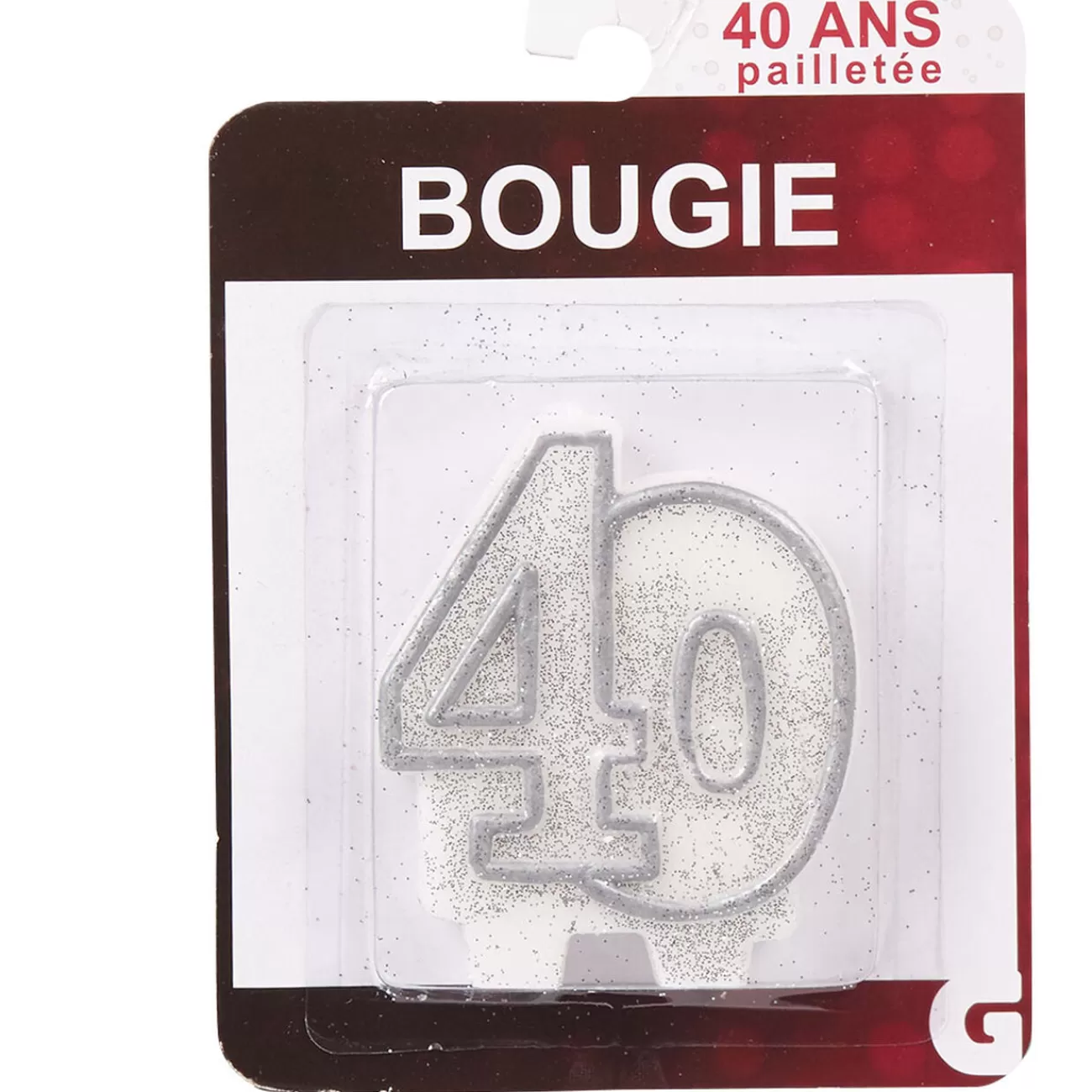 Gifi Bougie anniversaire chiffre 40 Discount