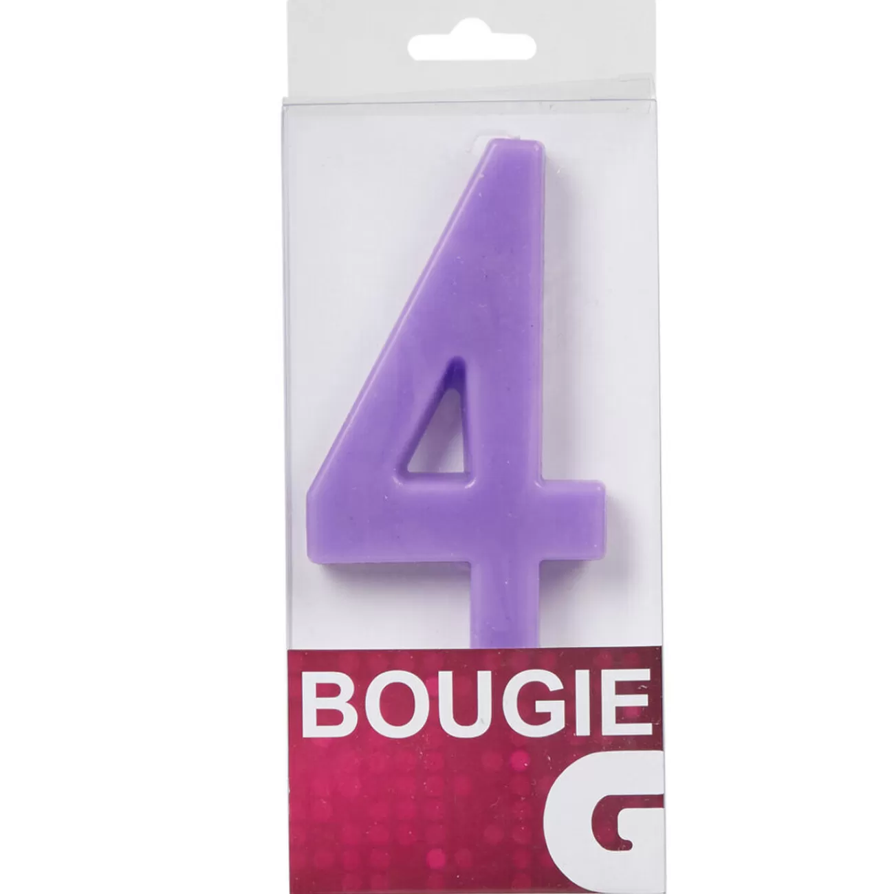 Gifi Bougie anniversaire chiffre 4 violet Shop