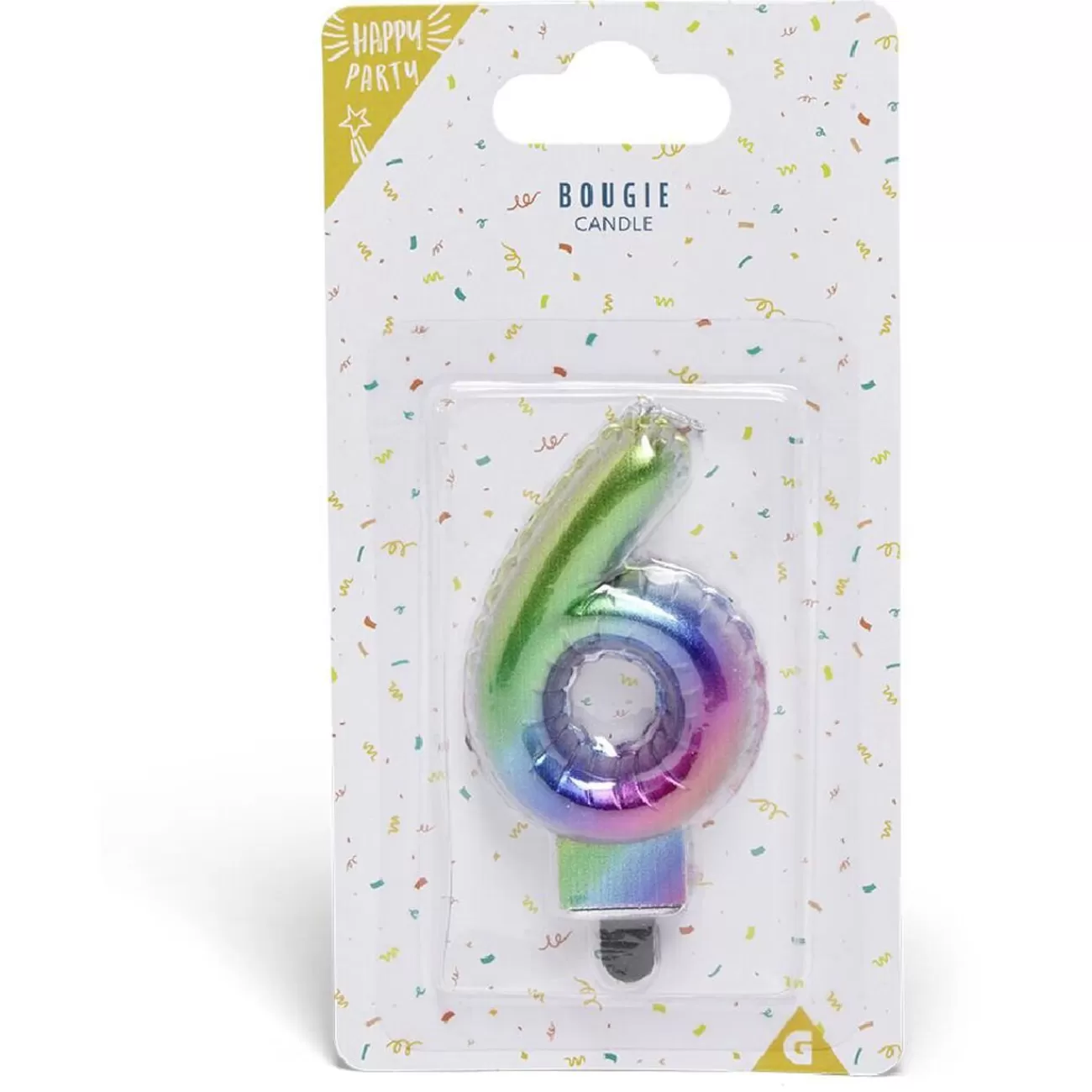 Gifi Bougie anniversaire chiffre 6 iridescent Outlet