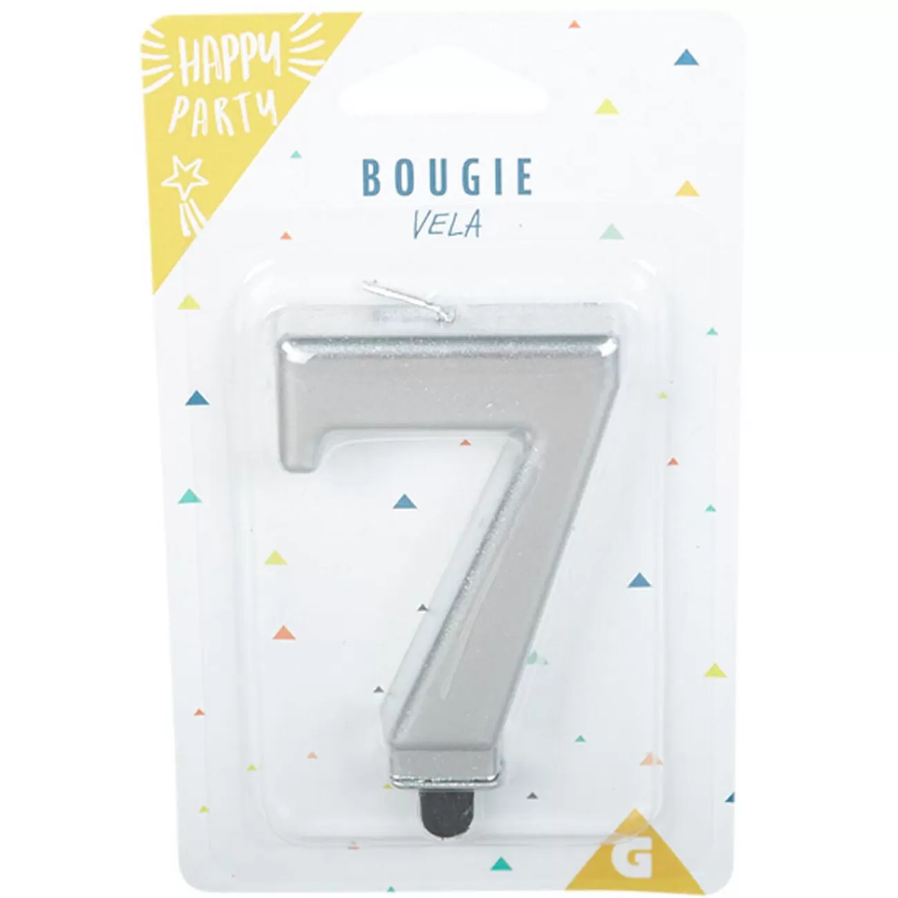 Gifi Bougie anniversaire chiffre 7 mat argenté Flash Sale