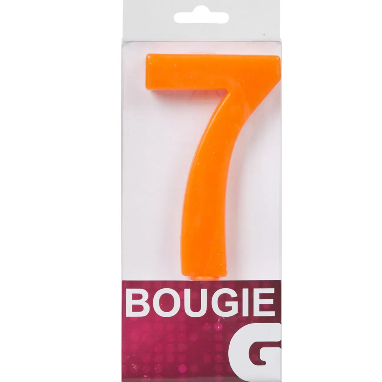 Gifi Bougie anniversaire chiffre 7 orange Outlet