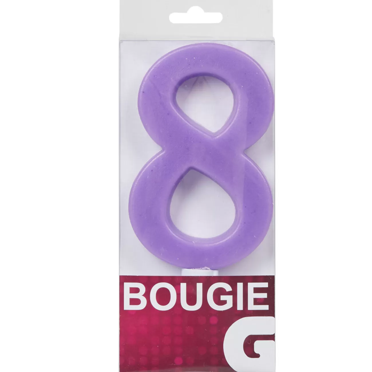 Gifi Bougie anniversaire chiffre 8 violet Sale