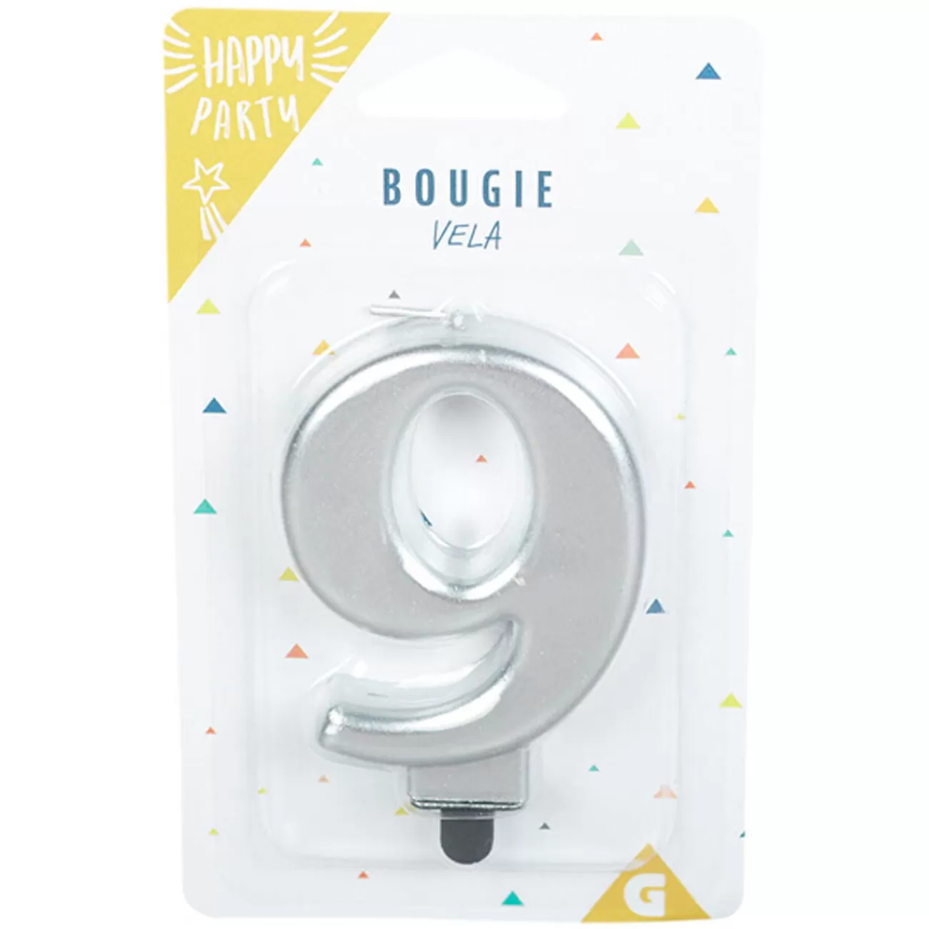 Gifi Bougie anniversaire chiffre 9 mat argenté Best Sale