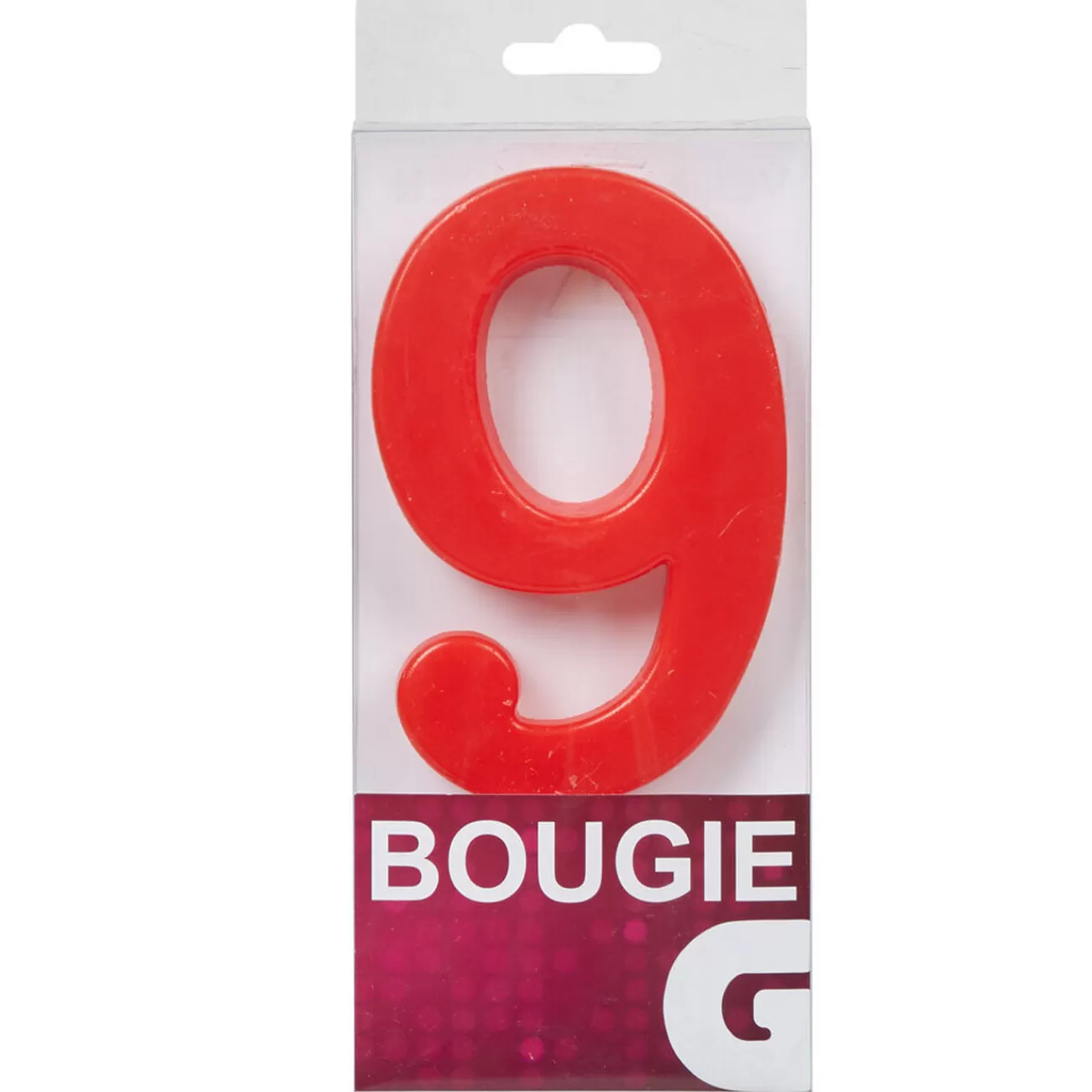 Gifi Bougie anniversaire chiffre 9 rouge Cheap