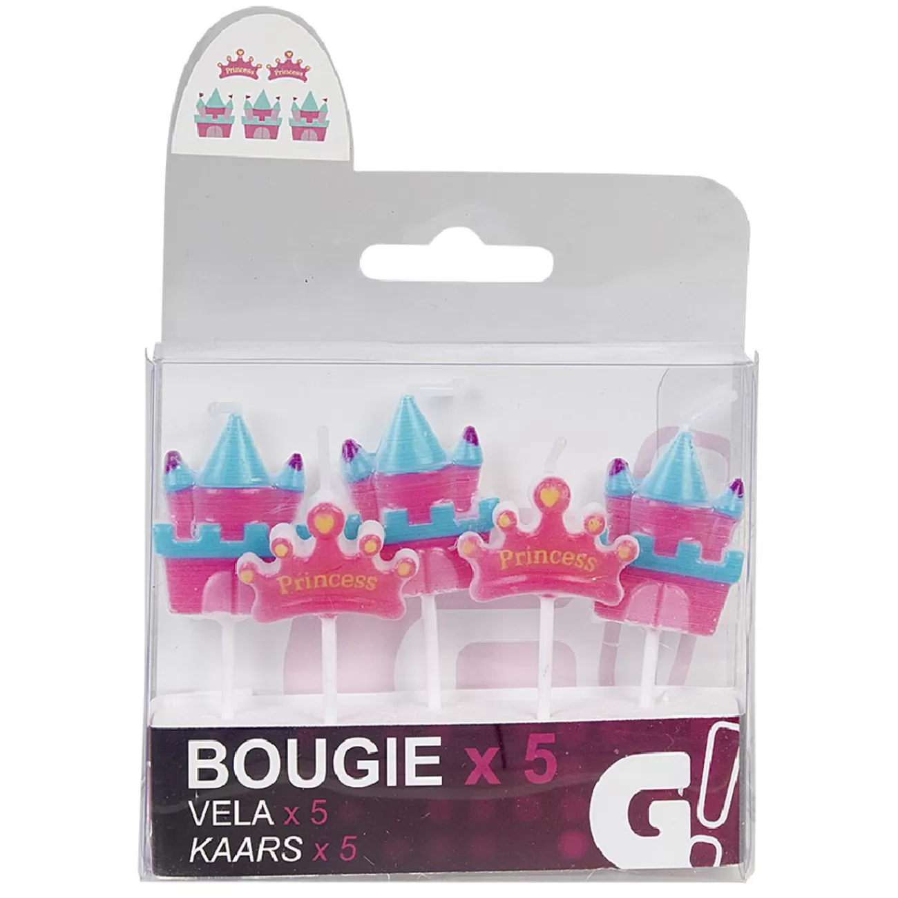 Gifi Bougie anniversaire château de princesse x5 Shop