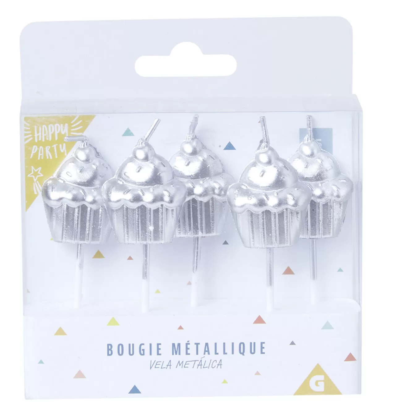 Gifi Bougie anniversaire cupcake argenté x 5 Shop