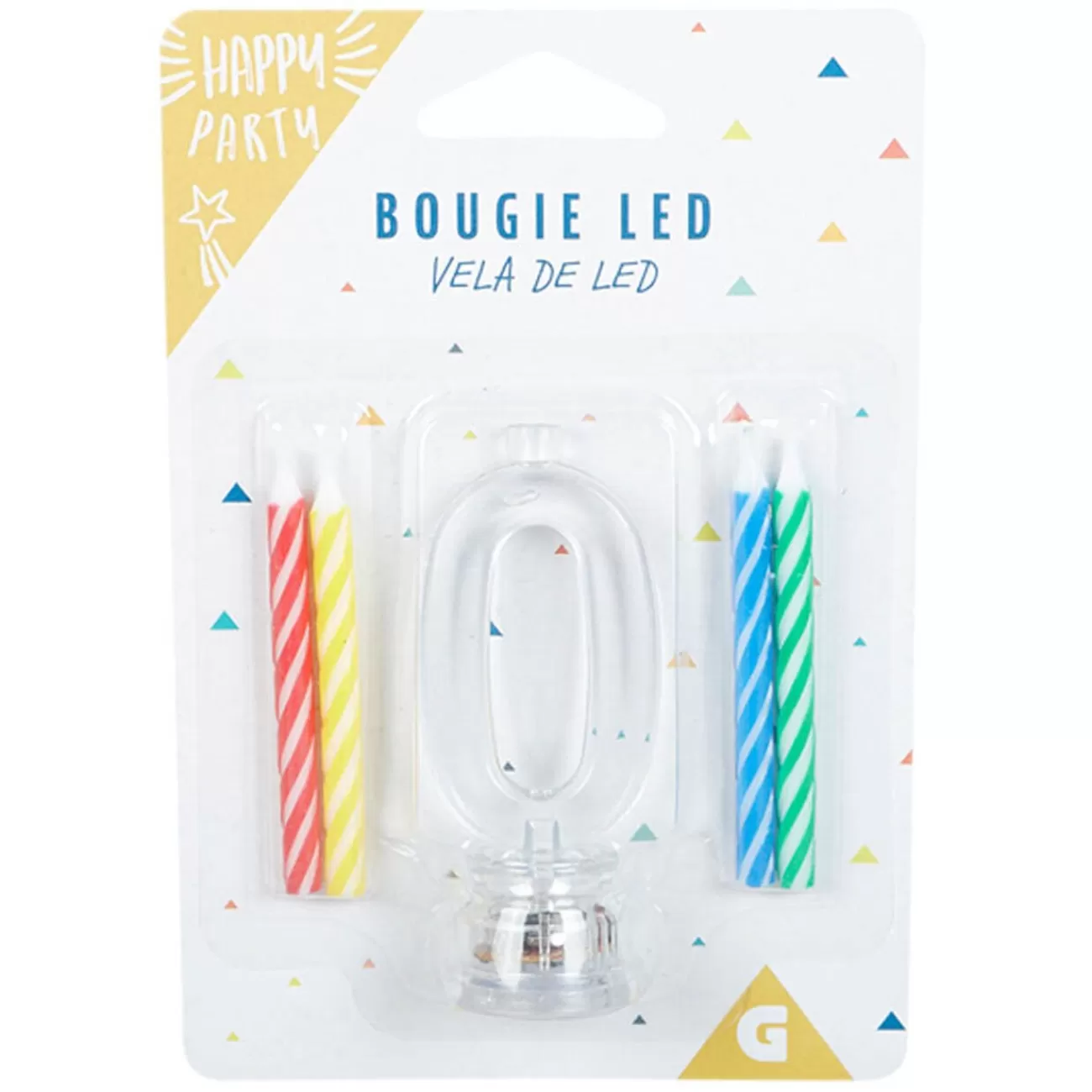 Gifi Bougie anniversaire lumineuse à led chiffre 0 Store