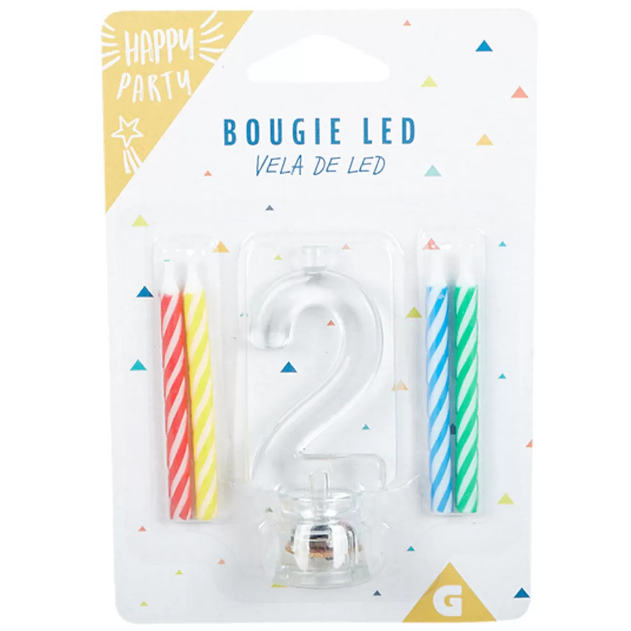 Gifi Bougie anniversaire lumineuse à led chiffre 2 Hot