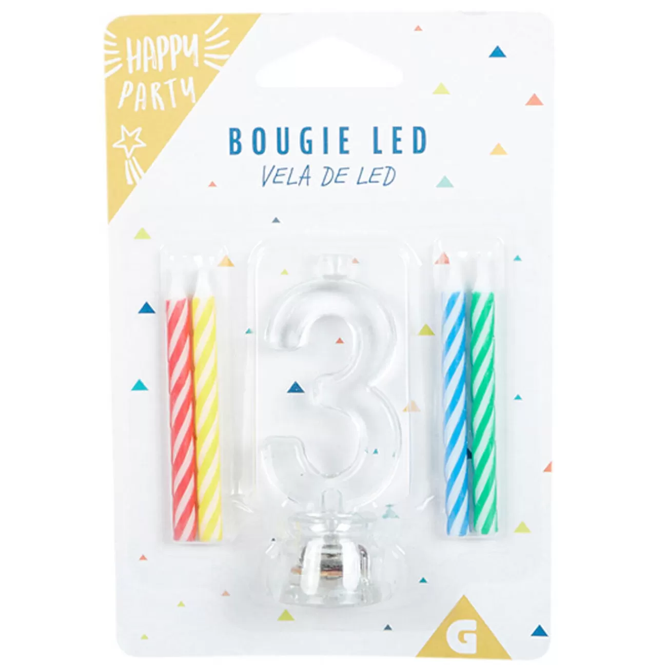 Gifi Bougie anniversaire lumineuse à led chiffre 3 Hot