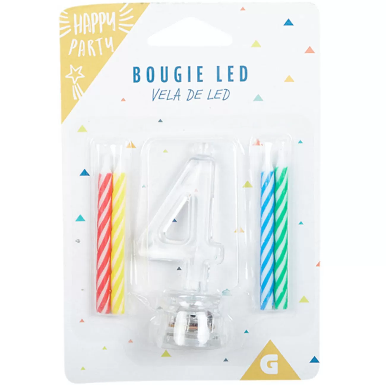 Gifi Bougie anniversaire lumineuse à led chiffre 4 Shop