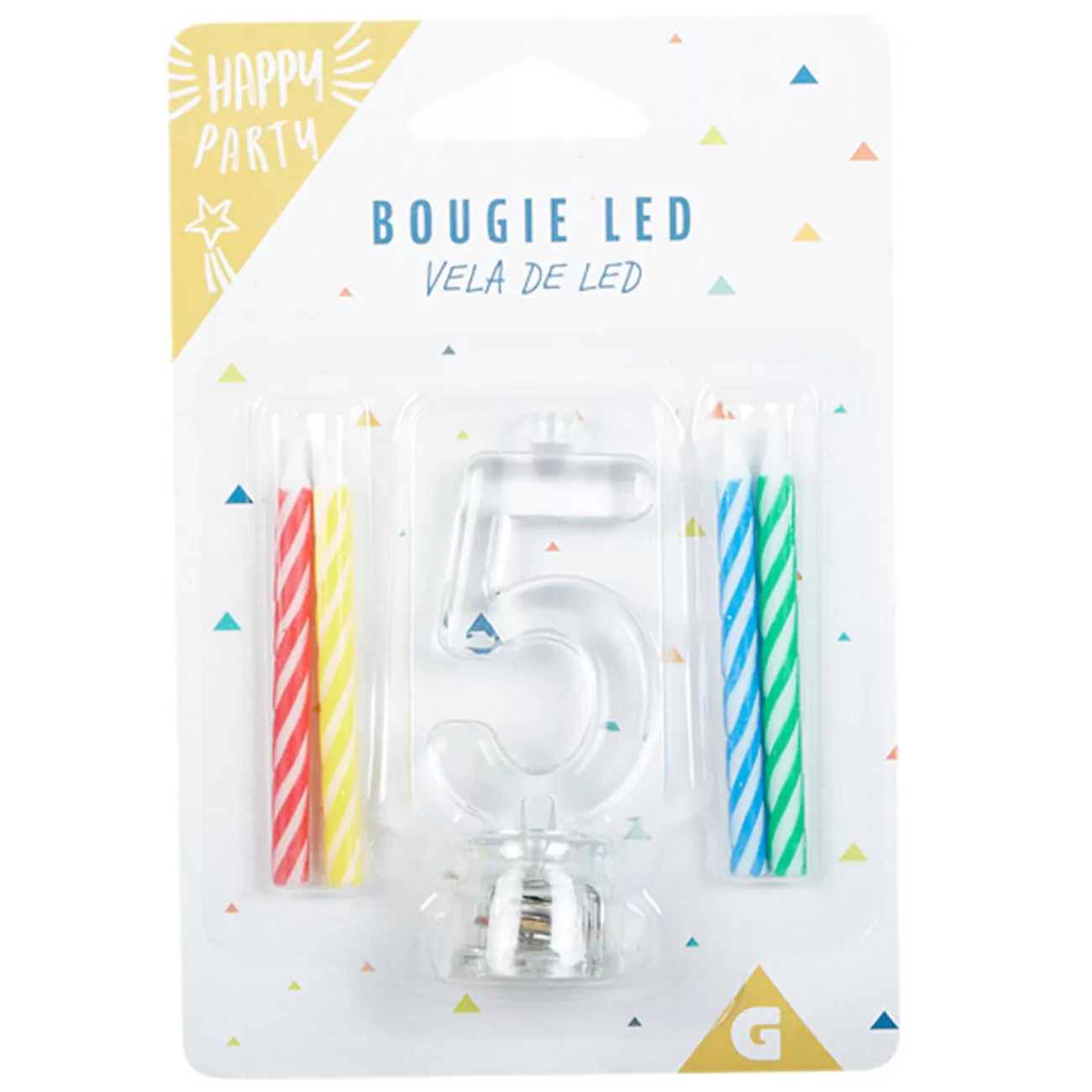 Gifi Bougie anniversaire lumineuse à led chiffre 5 Outlet