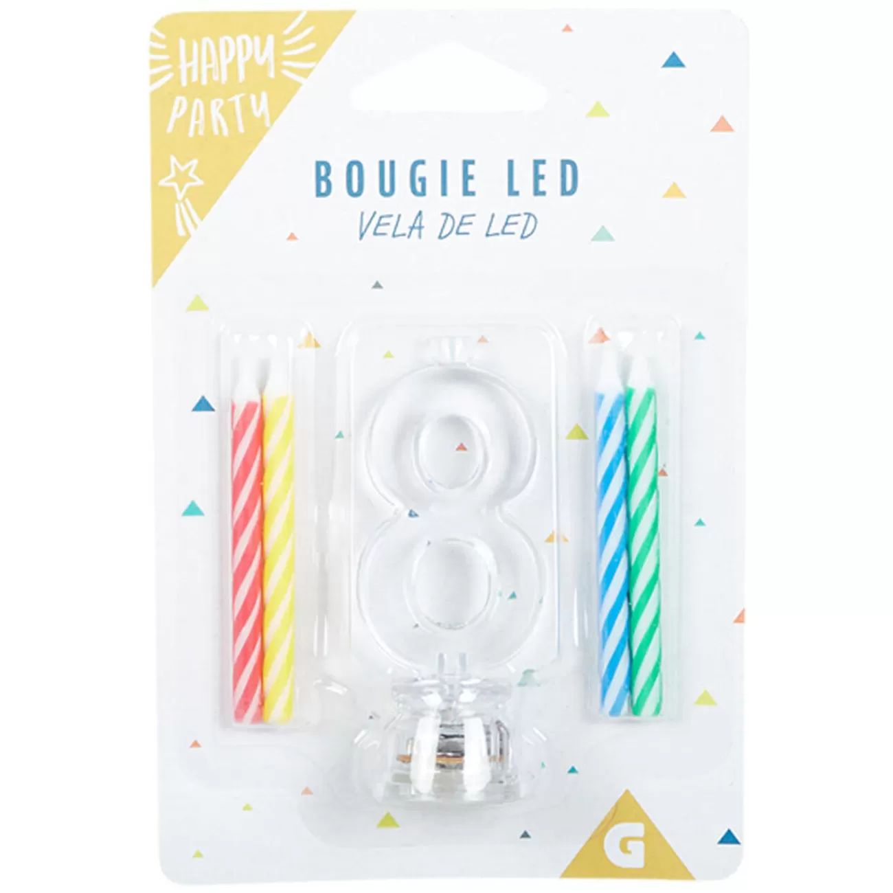 Gifi Bougie anniversaire lumineuse à led chiffre 8 Best Sale