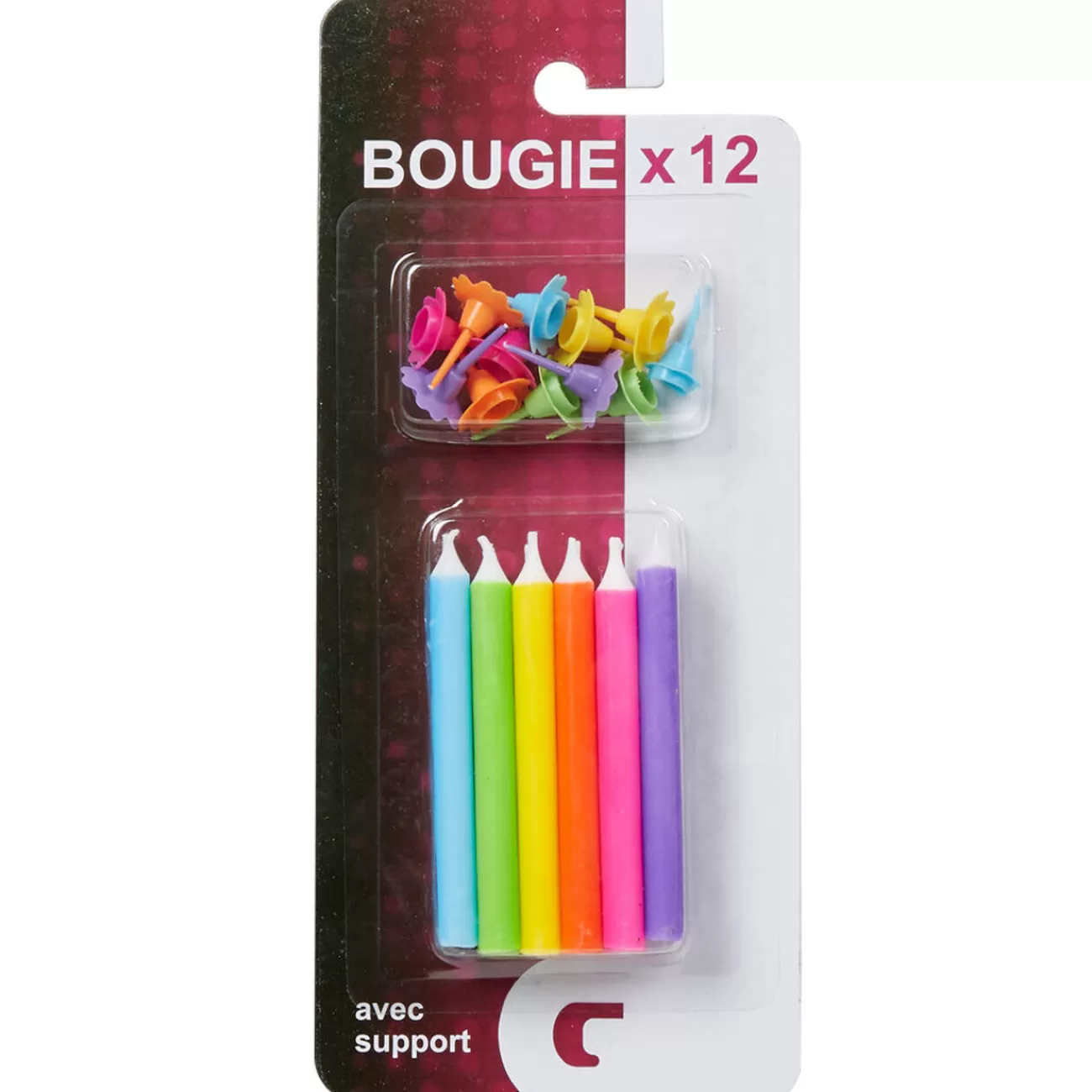 Gifi Bougie anniversaire multicolore x12 Outlet