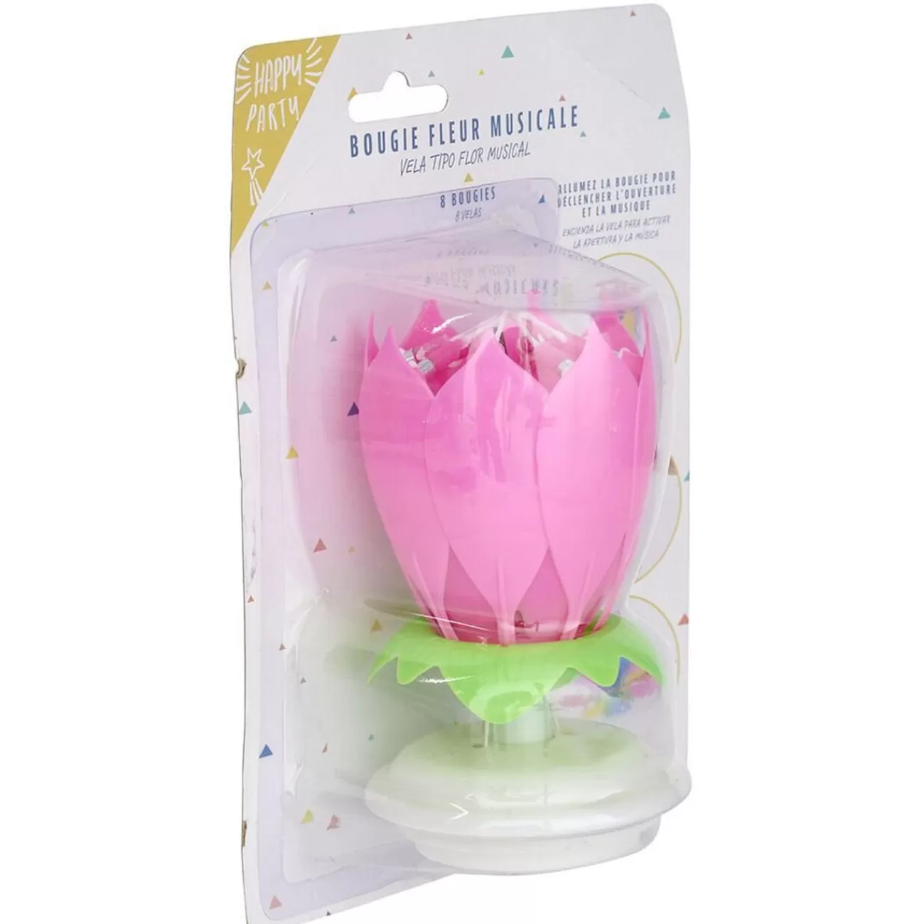 Gifi Bougie anniversaire musicale forme fleur 8 mèches Sale