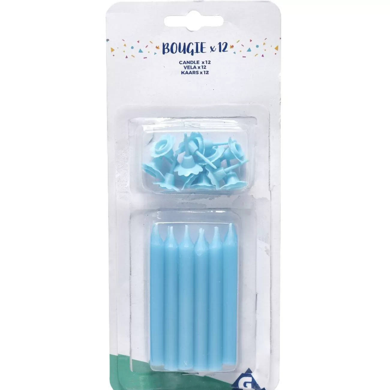 Gifi Bougie d'anniversaire bleu x12 Shop